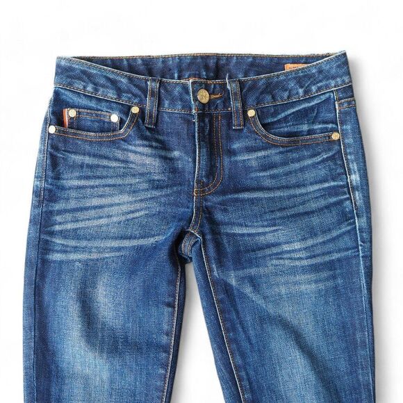 Tory Burch Super Skinny Ombre Medium / Dark Wash Jeans Women's 25 - Picture 6 of 12